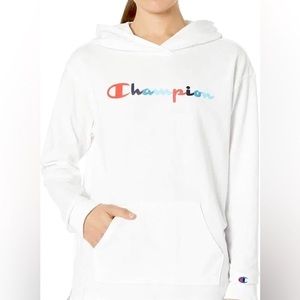 NWT, White Champion Hooded Jersey